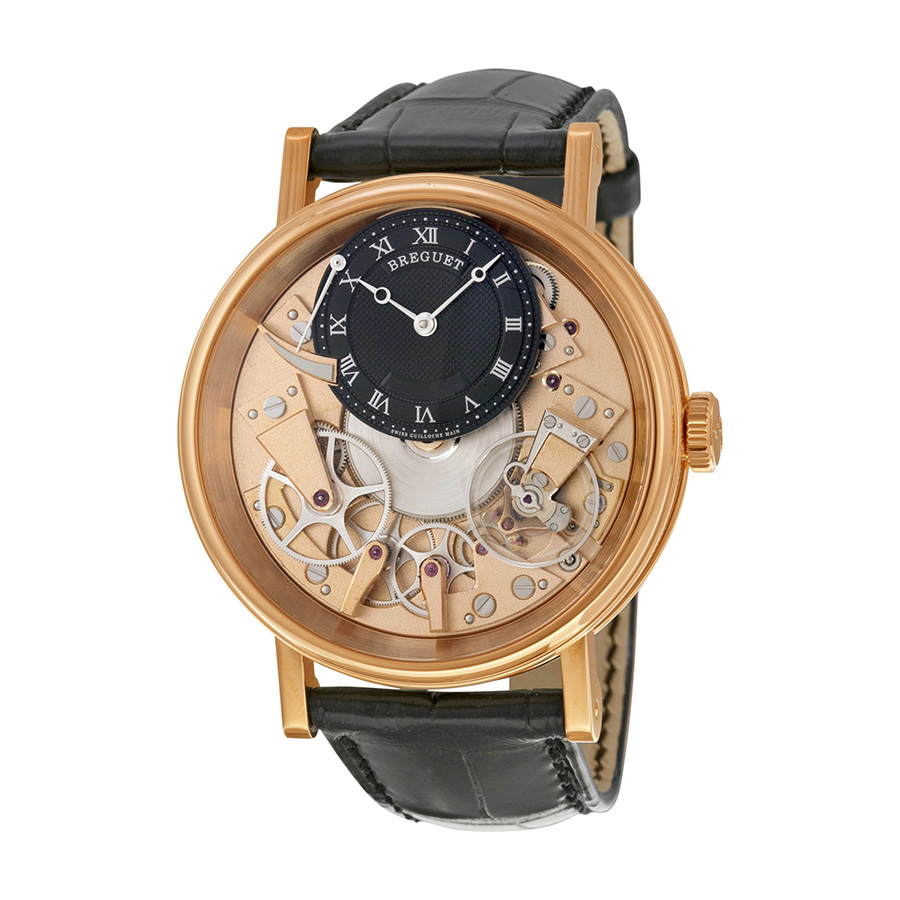 Breguet Tradition 7057BR/R9/9W6 Black and Champagne Skeleton Watch