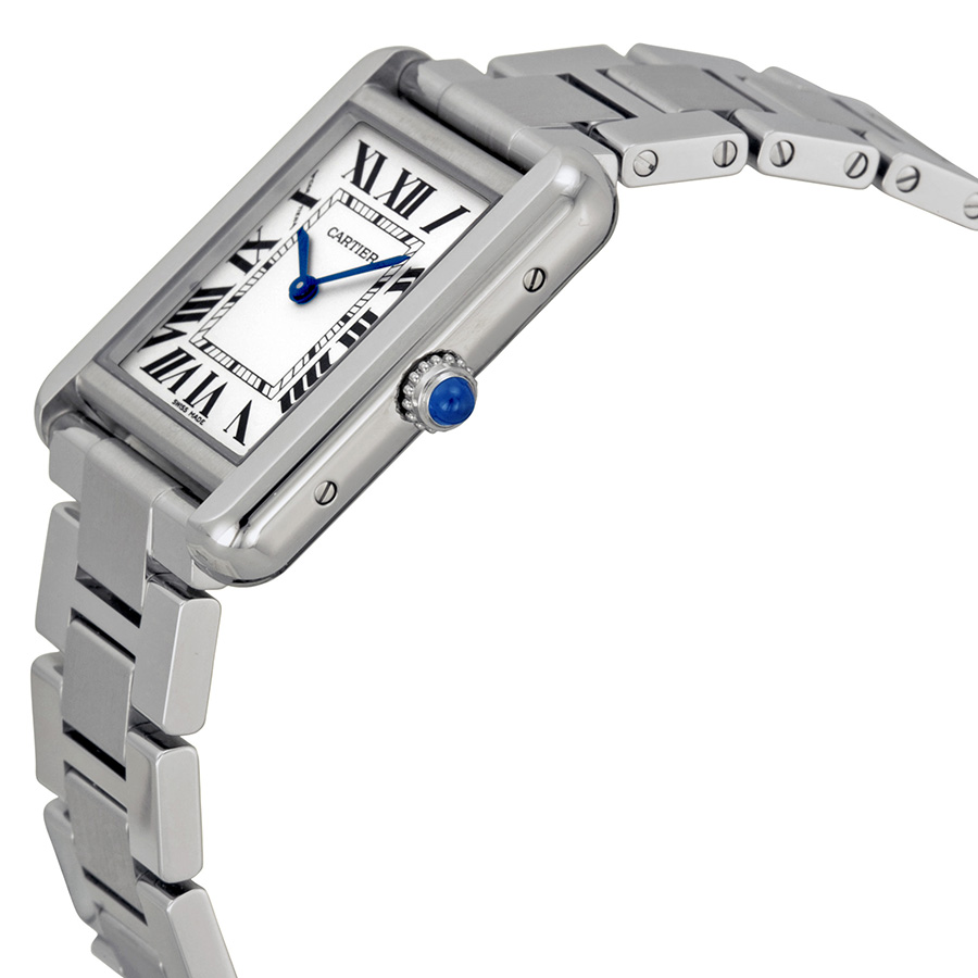 Cartier Tank W5200013 Silver Opalined Watch