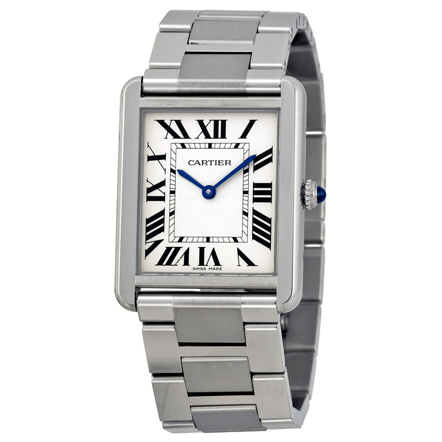 Cartier Tank W5200014 Pale Silvered Opaline Watch