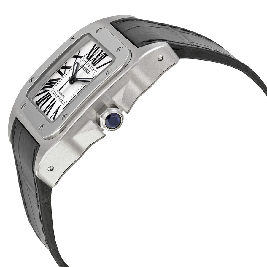 Cartier Santos de Cartier W20106X8 Silvered Opaline Watch