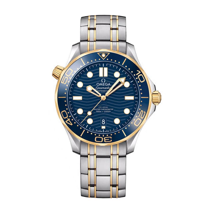 Omega Seamaster Diver 300M Master Co-Axial Steel & Gold 210.20.42.20.03.001 Blue Dial Replica