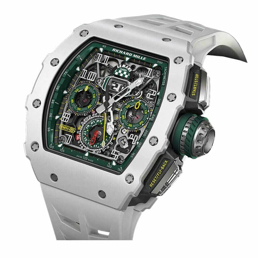  Richard Mille Le Mans Classic White ATZ Ceramic Chronograph RM11-03 Replica