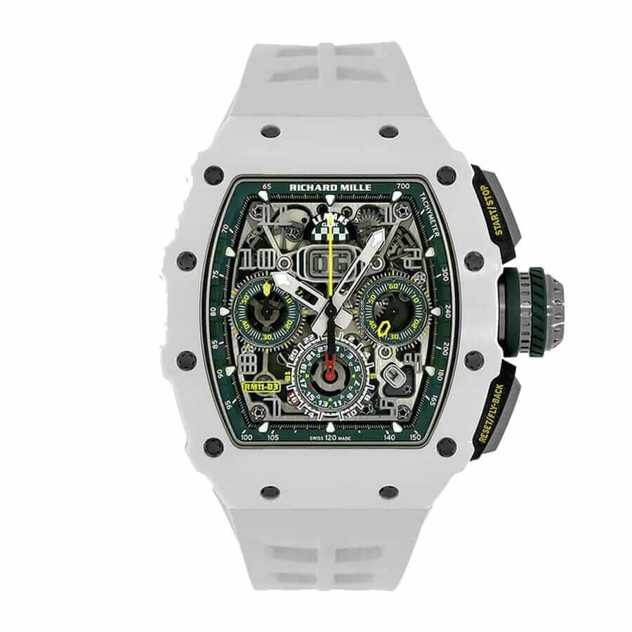  Richard Mille Le Mans Classic White ATZ Ceramic Chronograph RM11-03 Replica