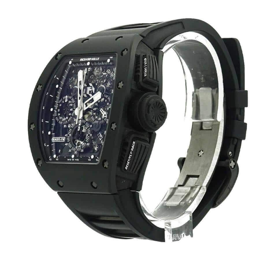 Richard Mille RM-011 Black Phantom Carbon Fiber Skeleton Dial Replica