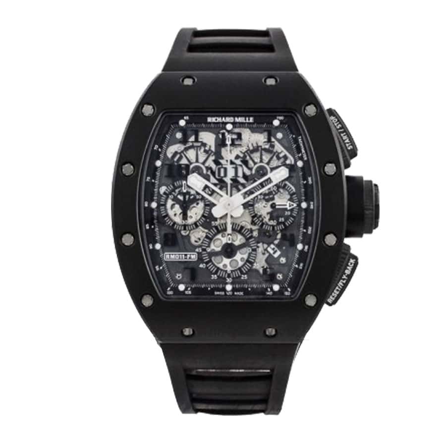 Richard Mille RM-011 Black Phantom Carbon Fiber Skeleton Dial Replica