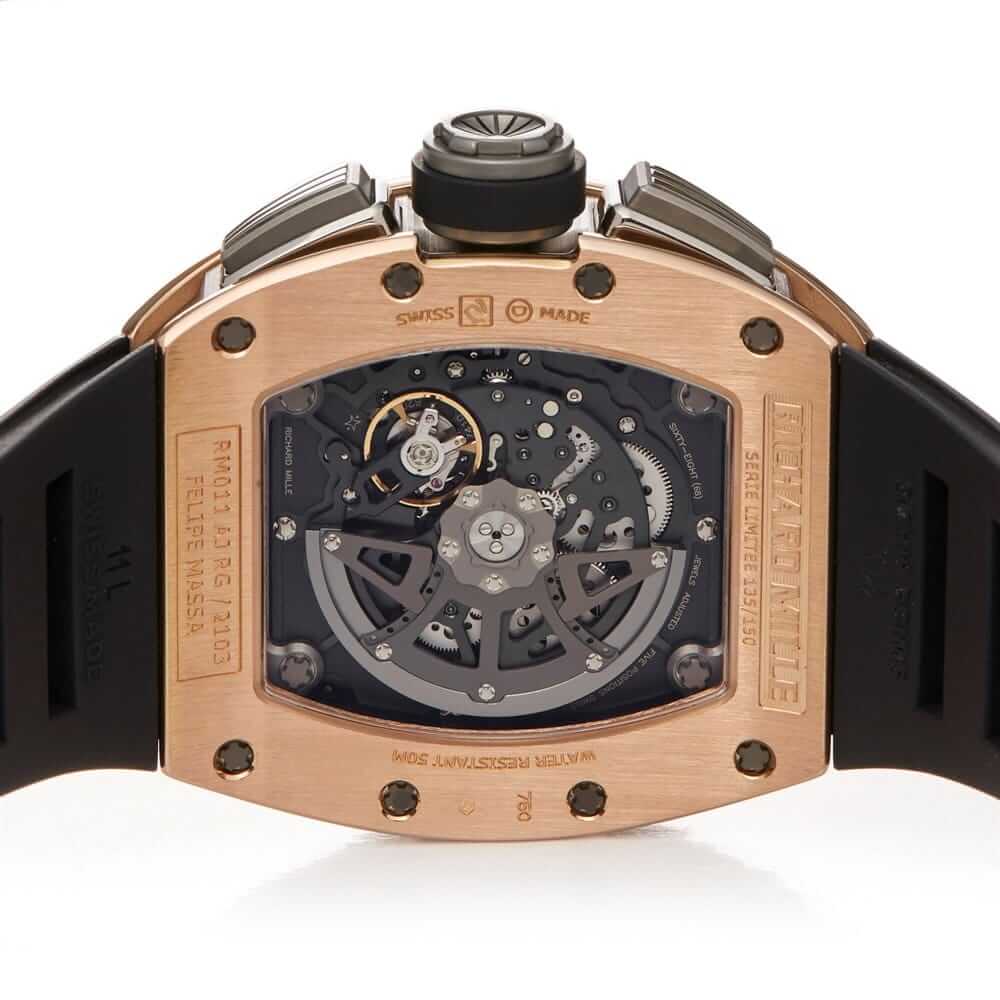  Richard Mille RM 011-03 Rose Gold Flyback Chronograph Automatic Replica 