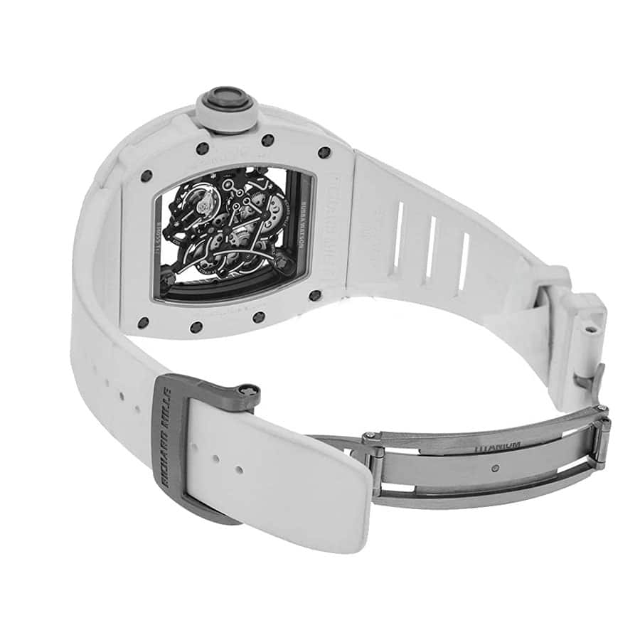 Richard Mille RM55 KV White Ceramic Bubba Watson Skeleton Dial M8215 Replica