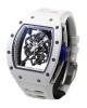 Richard Mille RM55 KV White Ceramic Bubba Watson Skeleton Dial M8215 Replica