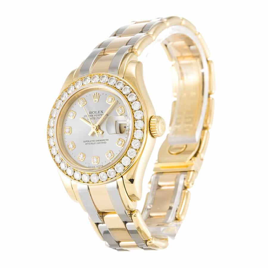 Rolex Tridor Pearlmaster Ladies Gold & Diamond 80298-0048 Replica