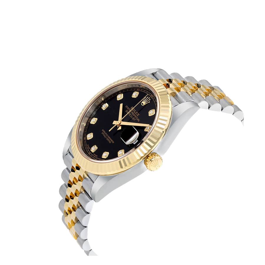 Rolex Datejust 12633BKDJ Steel Gold Automatic Black And Diamond Dial Jubilee Replica